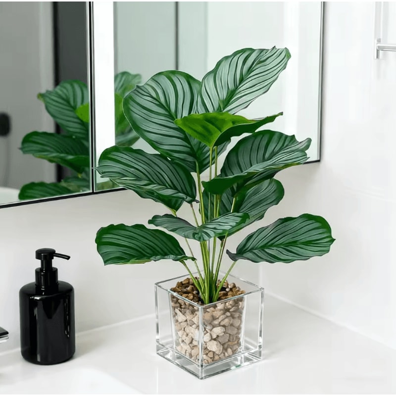 Artificial Monstera Leaf Bouquet Tropical Faux Plant Decor For Home Events 1