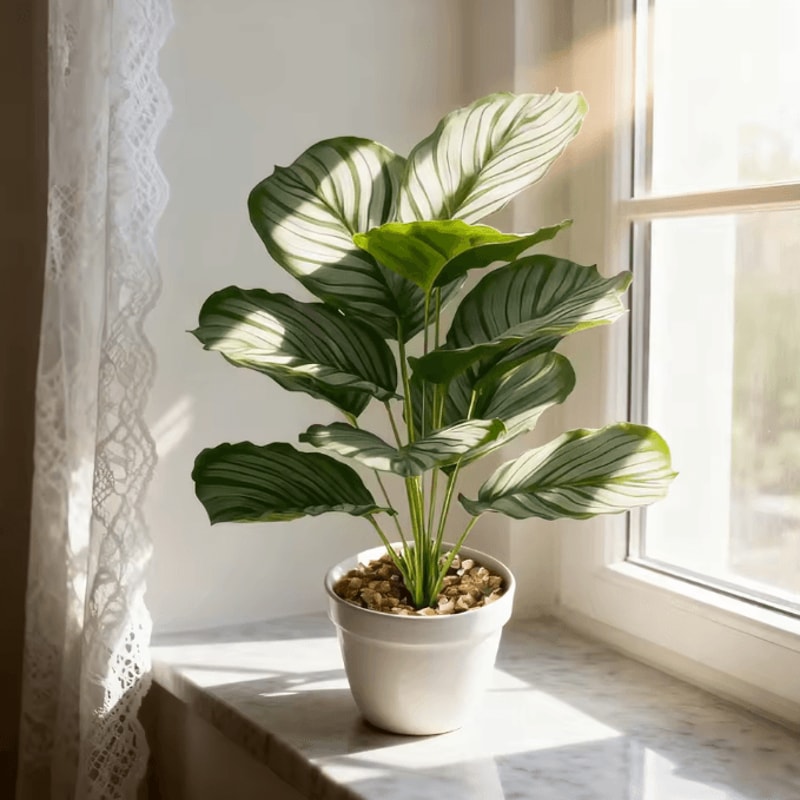 Artificial Monstera Leaf Bouquet Tropical Faux Plant Decor For Home Events 2