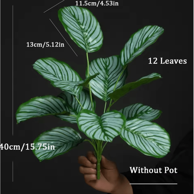 Artificial Monstera Leaf Bouquet Tropical Faux Plant Decor For Home Events 5