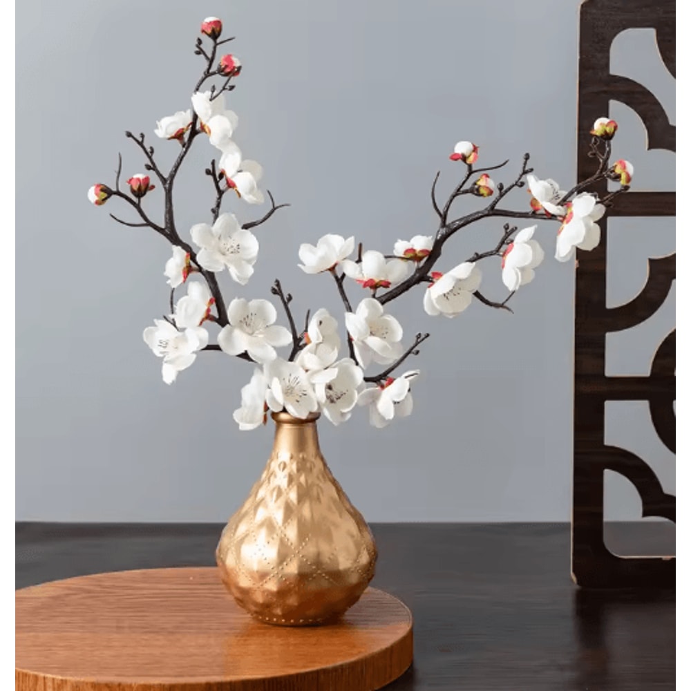 Artificial Plum Blossom Branch Silk Peach Blossom Flowers For Elegant Home Event Decor 9