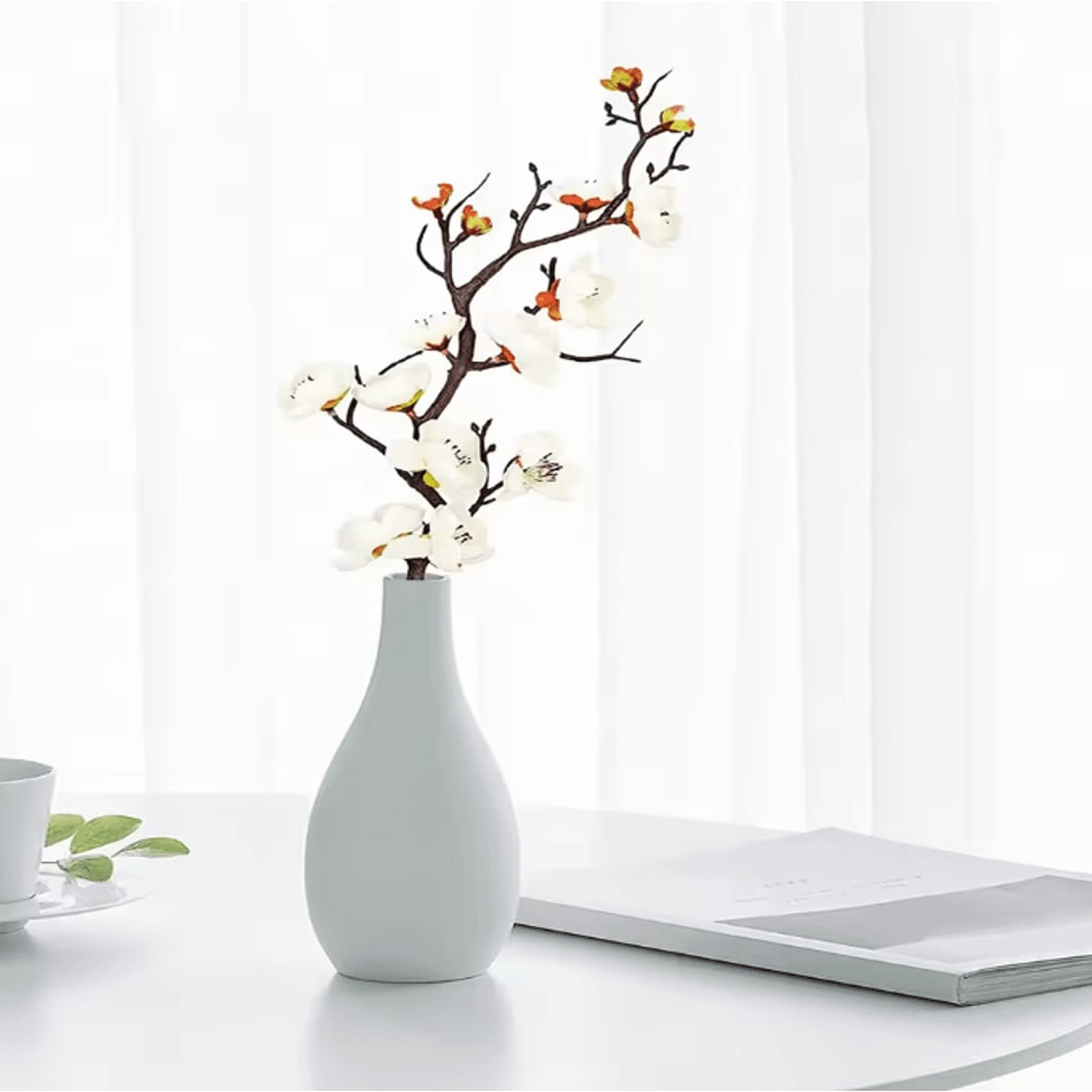 Artificial Plum Blossom Branch Silk Peach Blossom Flowers For Elegant Home Event Decor 1