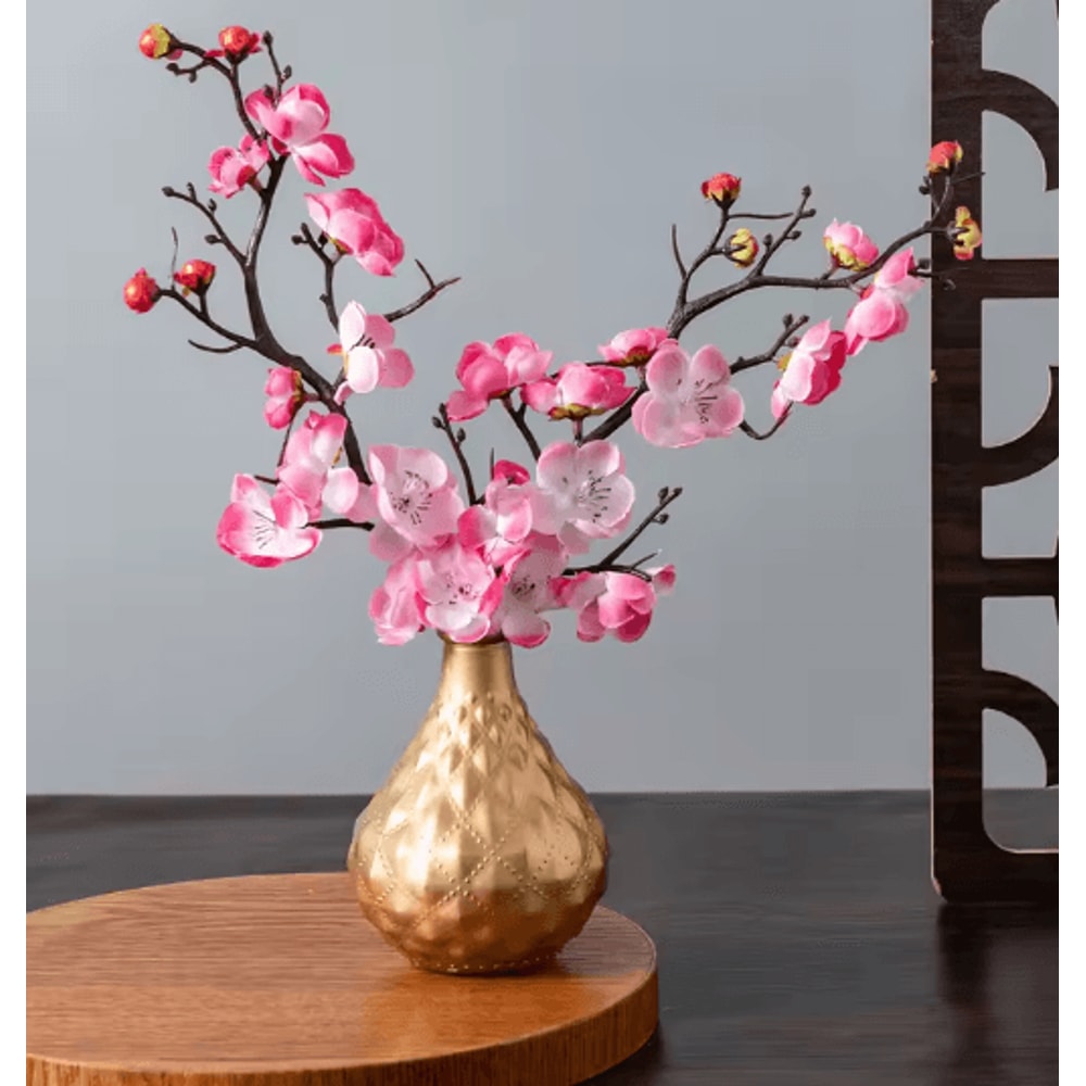 Artificial Plum Blossom Branch Silk Peach Blossom Flowers For Elegant Home Event Decor 6