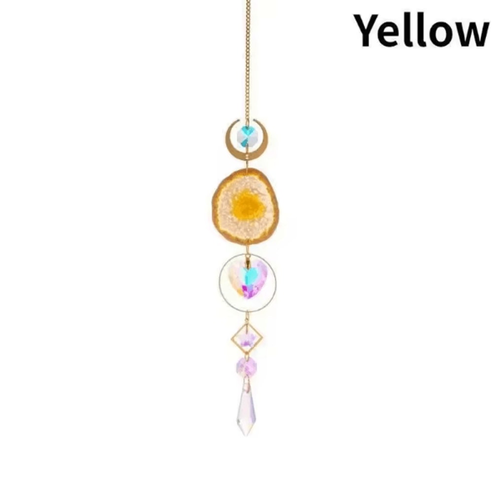 Sun Moon Crystal Suncatcher Rainbow Prism Hanging Window Garden Decor 9