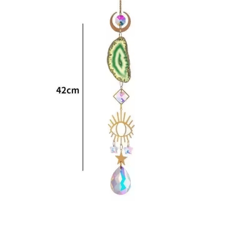 Sun Moon Crystal Suncatcher Rainbow Prism Hanging Window Garden Decor 3