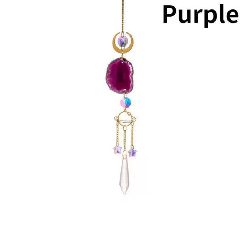 Sun Moon Crystal Suncatcher Rainbow Prism Hanging Window Garden Decor 4