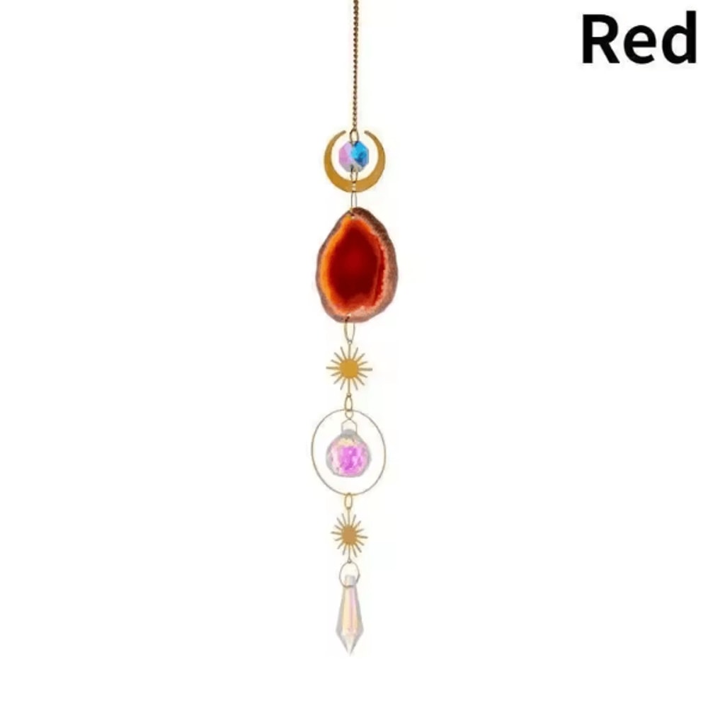Sun Moon Crystal Suncatcher Rainbow Prism Hanging Window Garden Decor 5