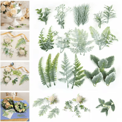 10pcs artificial greenery leaves set – diy floral craft & wedding decor accents