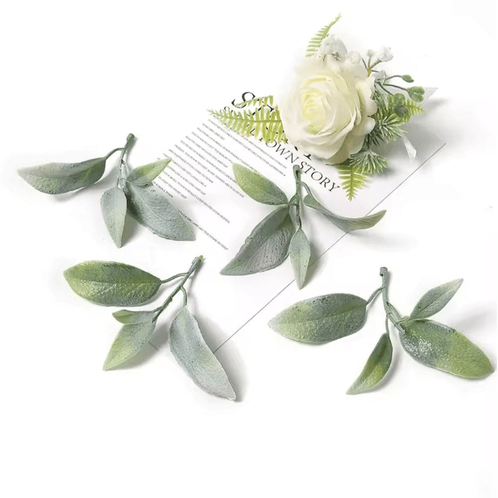 10PCS Artificial Greenery Leaves Set DIY Floral Craft Wedding Decor Accents 13