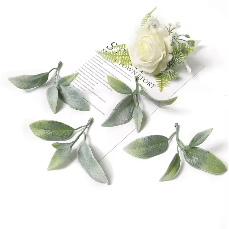 10PCS Artificial Greenery Leaves Set DIY Floral Craft Wedding Decor Accents 13