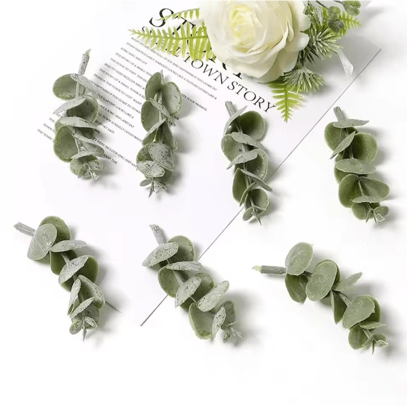 10PCS Artificial Greenery Leaves Set DIY Floral Craft Wedding Decor Accents 14