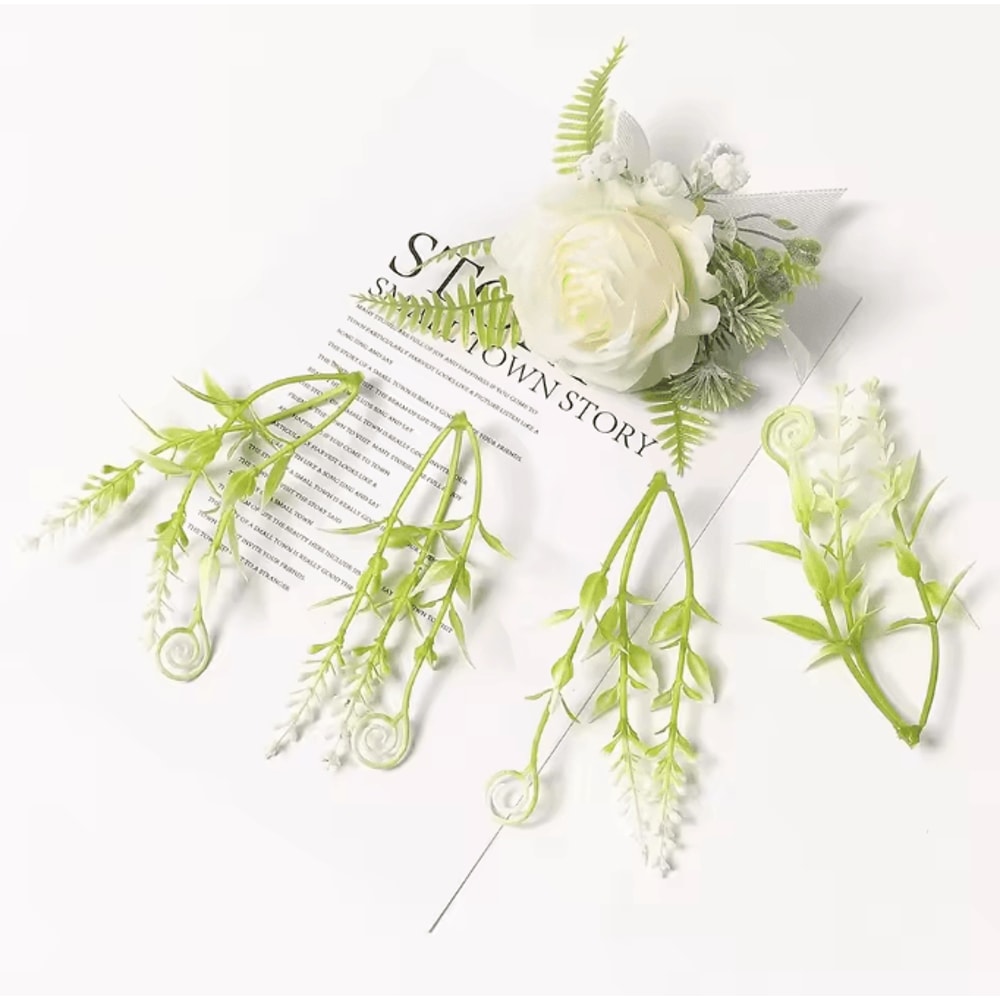 10PCS Artificial Greenery Leaves Set DIY Floral Craft Wedding Decor Accents 16