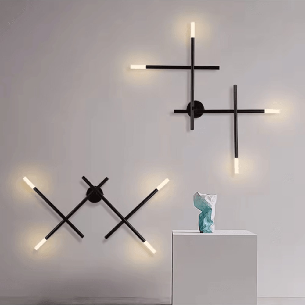 Nordic Cross Line LED Wall Lamp Minimalist Modern Sconce Light For Living Room Bedroom 0