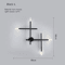 Nordic Cross Line LED Wall Lamp Minimalist Modern Sconce Light For Living Room Bedroom 10