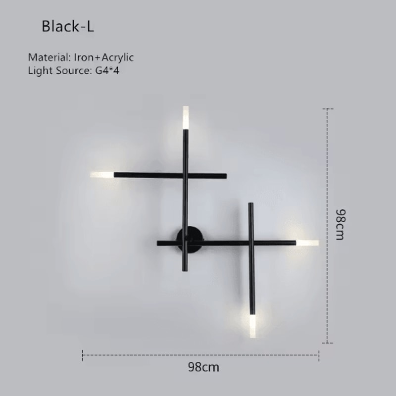 Nordic Cross Line LED Wall Lamp Minimalist Modern Sconce Light For Living Room Bedroom 10