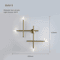 Nordic Cross Line LED Wall Lamp Minimalist Modern Sconce Light For Living Room Bedroom 5