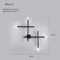 Nordic Cross Line LED Wall Lamp Minimalist Modern Sconce Light For Living Room Bedroom 6