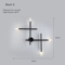 Nordic Cross Line LED Wall Lamp Minimalist Modern Sconce Light For Living Room Bedroom 6
