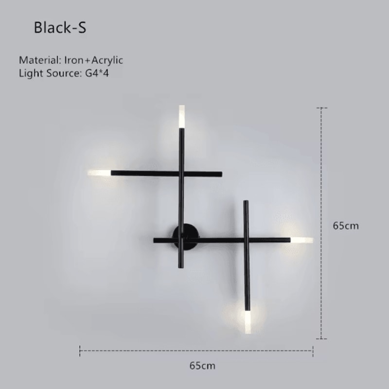 Nordic Cross Line LED Wall Lamp Minimalist Modern Sconce Light For Living Room Bedroom 6