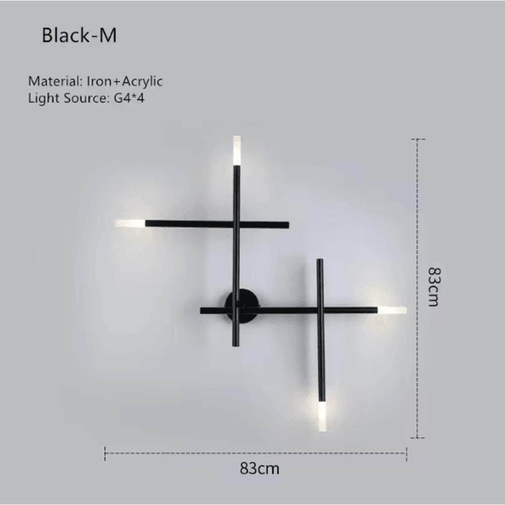 Nordic Cross Line LED Wall Lamp Minimalist Modern Sconce Light For Living Room Bedroom 8