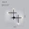 Nordic Cross Line LED Wall Lamp Minimalist Modern Sconce Light For Living Room Bedroom 8