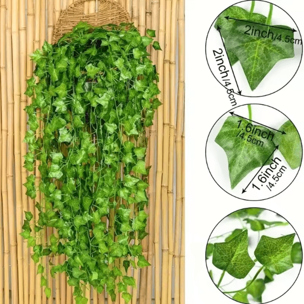 10PCS Artificial Ivy Leaf Garland Hanging Greenery Vines For Home Event Decor 0