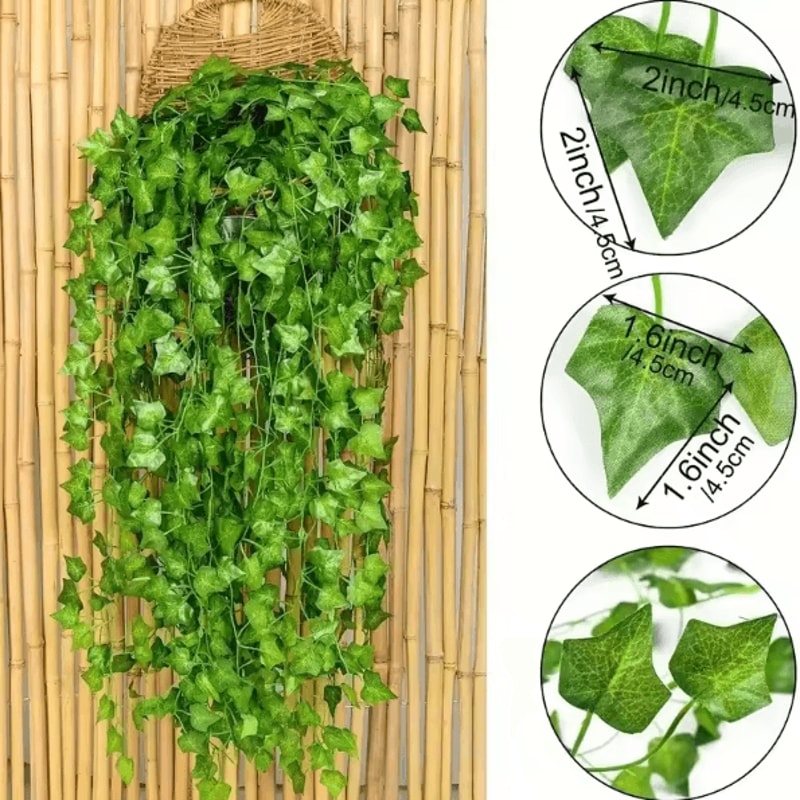 10PCS Artificial Ivy Leaf Garland Hanging Greenery Vines For Home Event Decor 0