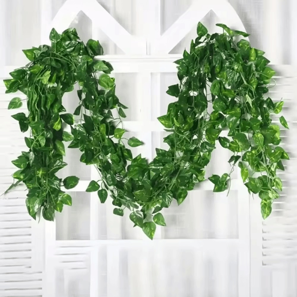 10PCS Artificial Ivy Leaf Garland Hanging Greenery Vines For Home Event Decor 5