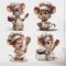 Cute Chef Mouse Wall Sticker Cartoon SelfAdhesive Corner Decor For Home 0