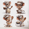 Cute Chef Mouse Wall Sticker Cartoon SelfAdhesive Corner Decor For Home 0