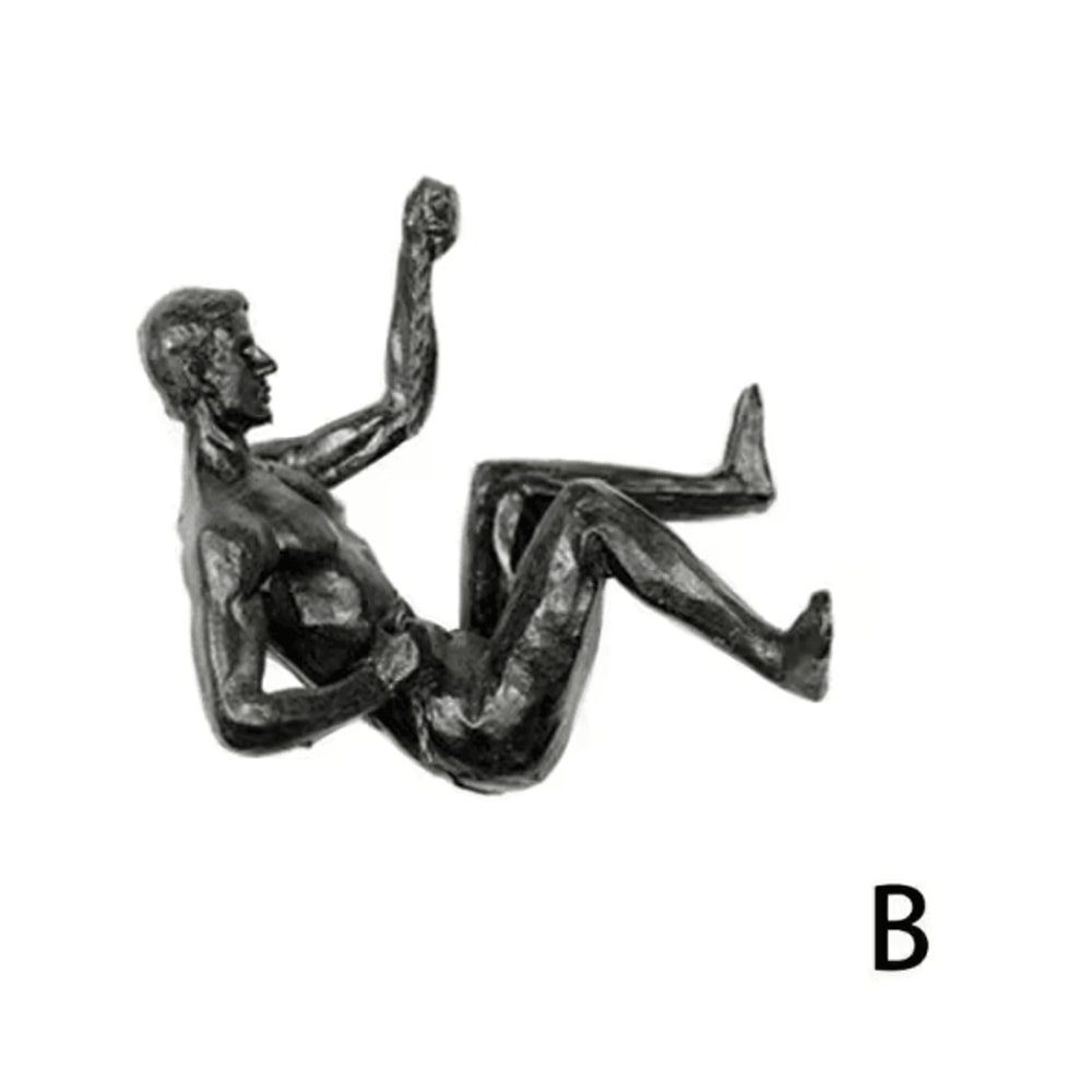 Modern Climbing Man Wall Sculpture Creative Resin 3D Wall Art Decor 2