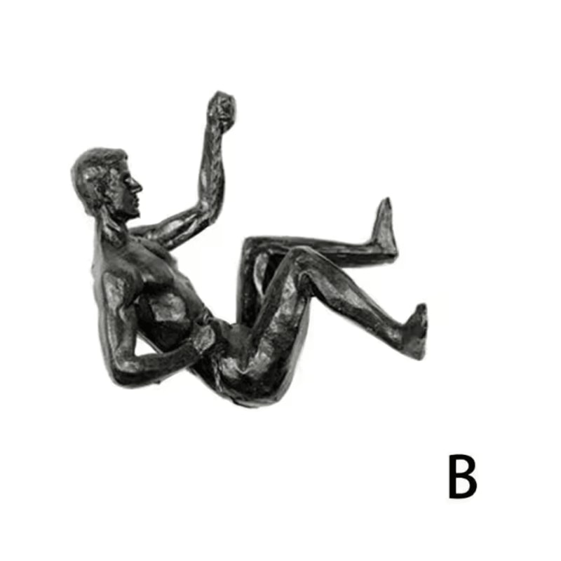 Modern Climbing Man Wall Sculpture Creative Resin 3D Wall Art Decor 2