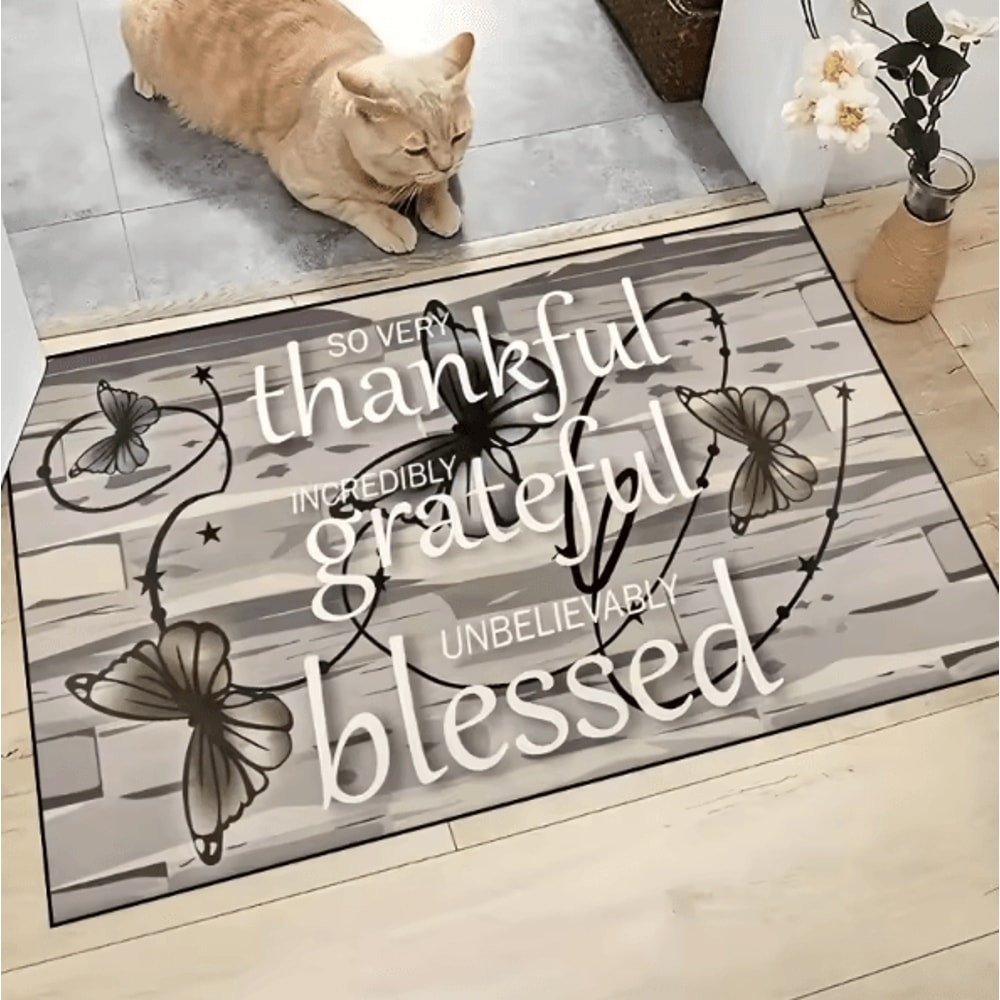 Wooden Box Trap Print Doormat Washable Absorbent Indoor Entryway Rug 1