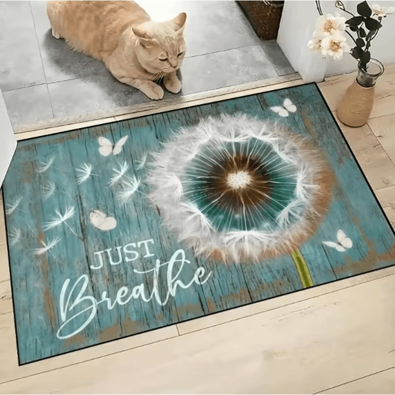 Wooden Box Trap Print Doormat Washable Absorbent Indoor Entryway Rug 10