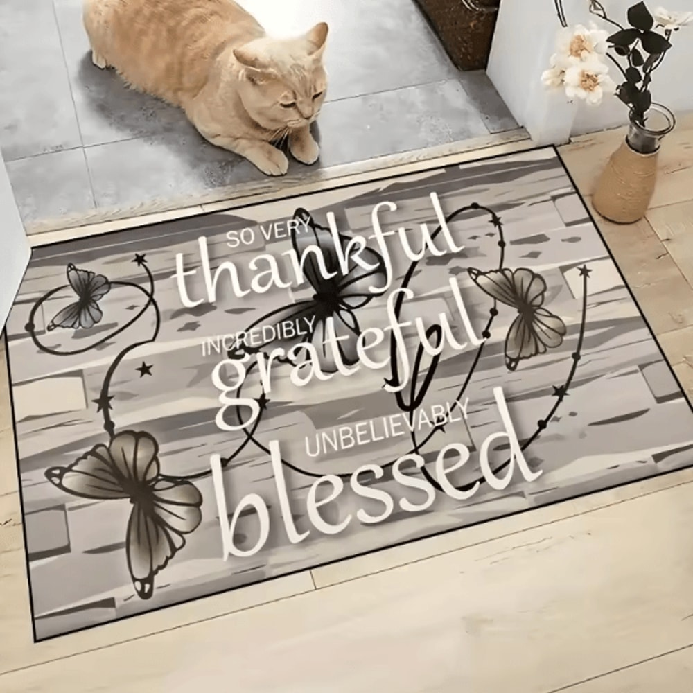 Wooden Box Trap Print Doormat Washable Absorbent Indoor Entryway Rug 4
