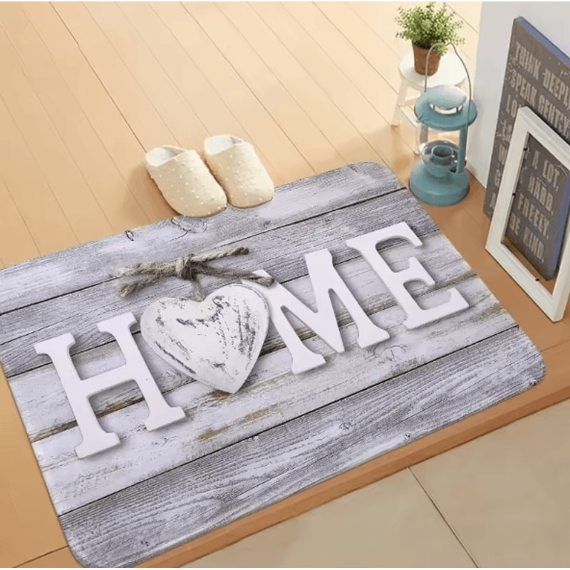 Wooden Box Trap Print Doormat Washable Absorbent Indoor Entryway Rug 7