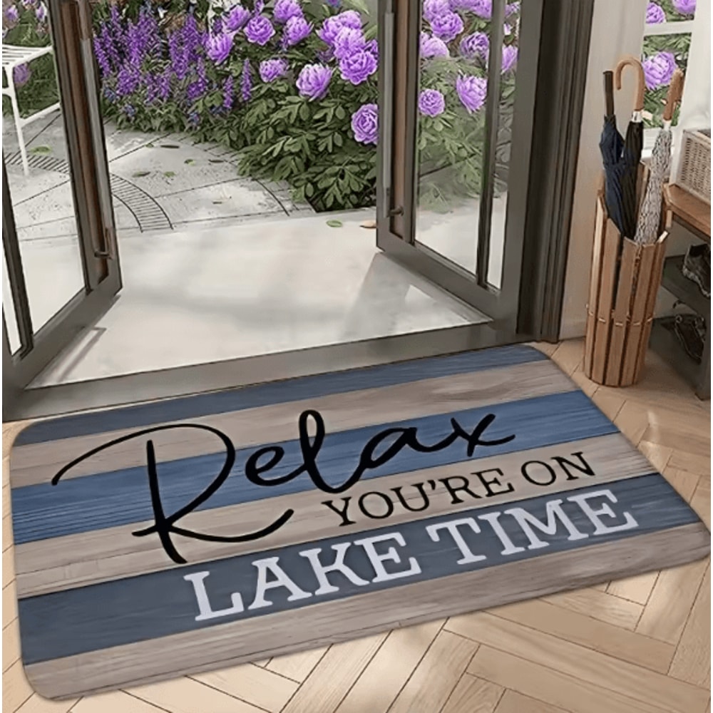 Wooden Box Trap Print Doormat Washable Absorbent Indoor Entryway Rug 8