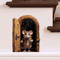 Whimsical 3D Mouse Hole Wall Decal Cute Cartoon Peeking Mouse Sticker Decor 2