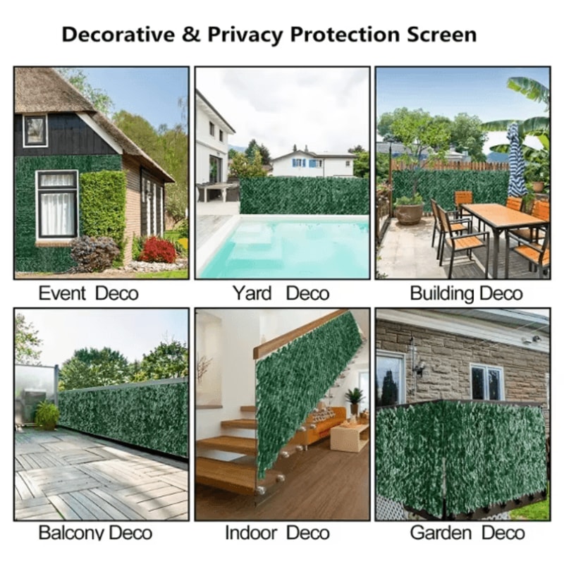 Artificial Ivy Fence Wall Panel Faux Greenery Privacy Screen For Garden Balcony Decor 4