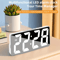 LED Digital Alarm Clock With Temperature Display Adjustable Brightness 1224 Hour Desktop Clock 0