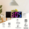 LED Digital Alarm Clock With Temperature Display Adjustable Brightness 1224 Hour Desktop Clock 4