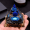 Lapis Lazuli Crystal Sphere Pyramid Set Elegant Blue Geometric Home Decor 2