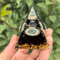 Lapis Lazuli Crystal Sphere Pyramid Set Elegant Blue Geometric Home Decor 7
