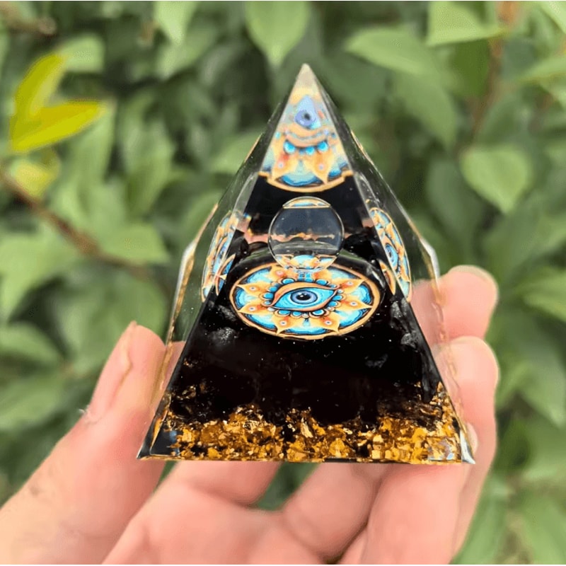 Lapis Lazuli Crystal Sphere Pyramid Set Elegant Blue Geometric Home Decor 7