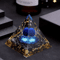 Lapis Lazuli Crystal Sphere Pyramid Set Elegant Blue Geometric Home Decor 1