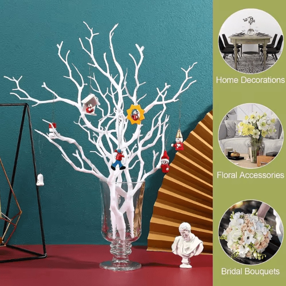 Artificial Antler Branch Decor Plastic Twig Stems For DIY Seasonal Home Styling 0