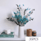 70 Stem Blue Bunny Tail Pampas Grass Bouquet Fluffy Artificial Dried Flower Decor 9