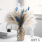 70 Stem Blue Bunny Tail Pampas Grass Bouquet Fluffy Artificial Dried Flower Decor 4