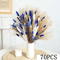 70 Stem Blue Bunny Tail Pampas Grass Bouquet Fluffy Artificial Dried Flower Decor 5