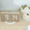 LED Mirror Digital Alarm Clock Large Display Adjustable Brightness Desk Wall Clock 4