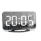 LED Mirror Digital Alarm Clock Large Display Adjustable Brightness Desk Wall Clock 6